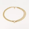 Collier Quatro (Acier Doré)