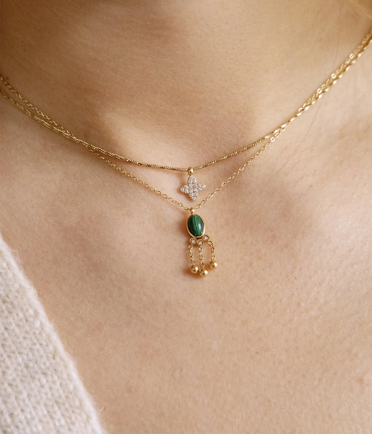 Collier Séville (Acier Doré) 4 Collier Séville (Acier Doré) – Image 2