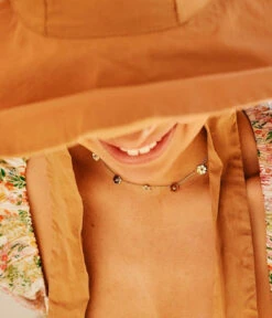 Collier Zahra (Acier Doré) -Bijoux Fantaisie SNS19793 01WHT P2