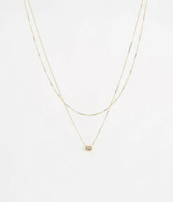 Collier Gravity (Acier Doré) -Bijoux Fantaisie SNX18132 01WHT WEB