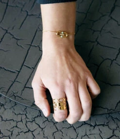 Bague Cacilie (Acier Doré) -Bijoux Fantaisie SRL20099 01UNI P1