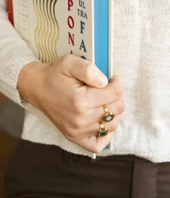 Bague Gasby (Acier Doré) -Bijoux Fantaisie SRM19812 01GRN P2