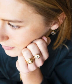 Bague Gasby (Acier Doré) -Bijoux Fantaisie SRM19812 01SEL P1