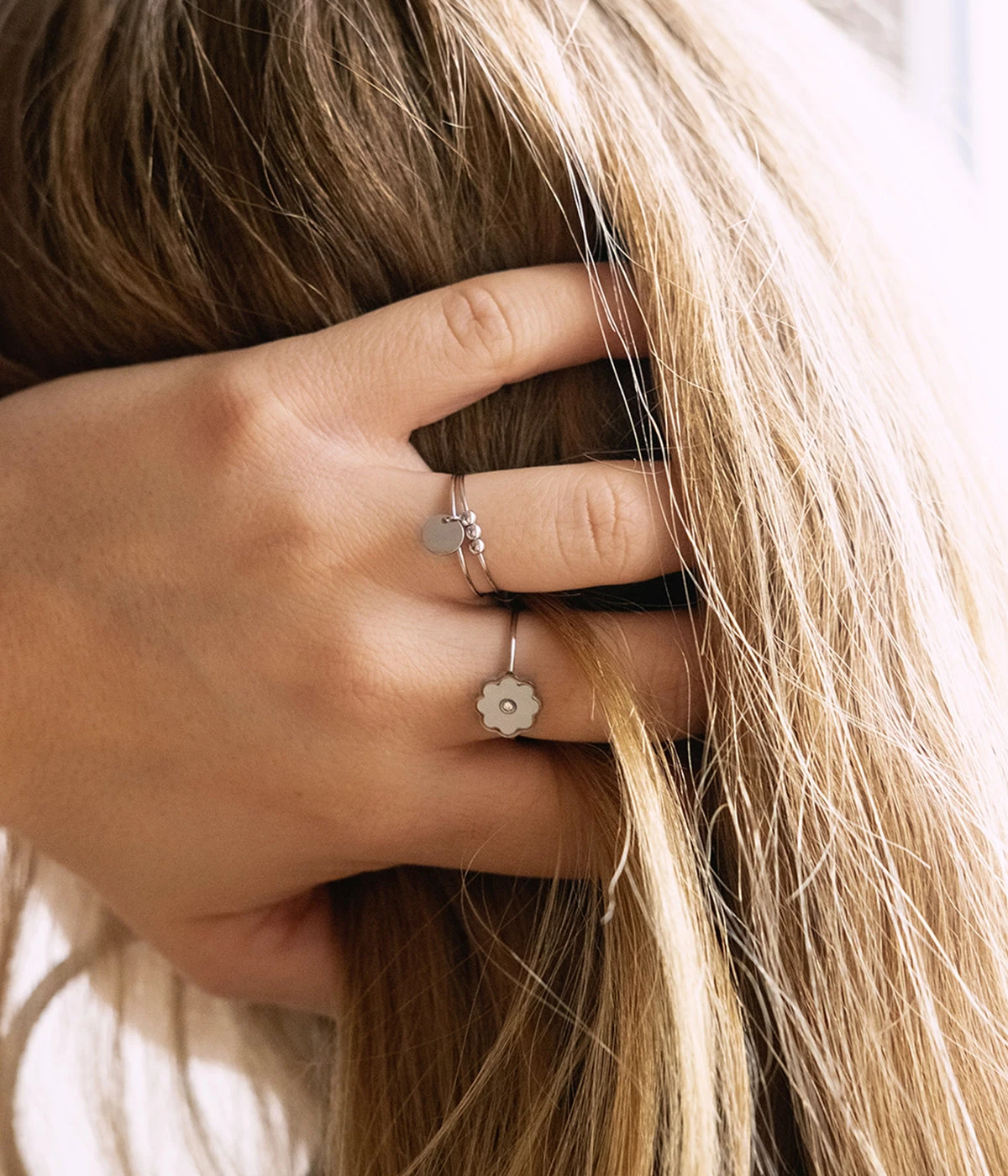 Bague Fleur (Acier) 4 Bague Fleur (Acier) – Image 2