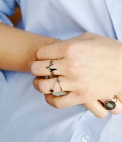 Bague Heartbeat (Acier) -Bijoux Fantaisie SRR1969 00UNI P1