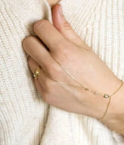 Bague Kapsi (Acier Doré) 7 Bague Kapsi (Acier Doré) -Bijoux Fantaisie SRR20135 01WHT P2