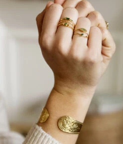 Bague Posy (Acier Doré) -Bijoux Fantaisie SRR20139 01GRN P1