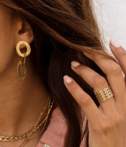 Bague Link (Acier Doré) -Bijoux Fantaisie SRR9884 01UNI P4