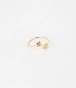 Bague Aspena (Acier Doré) -Bijoux Fantaisie SRS18213 01WHT WEB