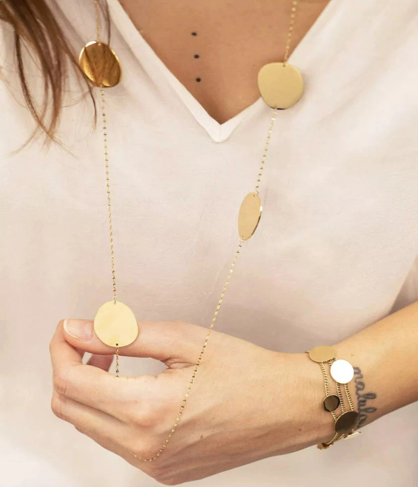 Sautoir Alpha (Acier Doré) 4 Sautoir Alpha (Acier Doré) – Image 2