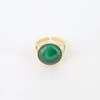 Bague Akilah (Acier Doré) -Bijoux Fantaisie bague akilah acier dore malachite