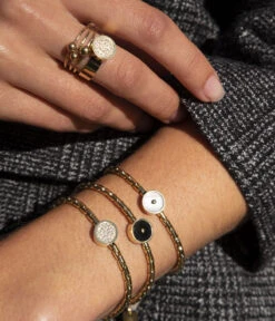 Bague Code (Acier Doré) -Bijoux Fantaisie bague code acier dore 1 portee