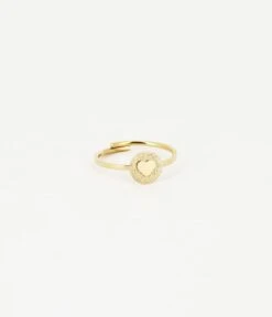 Bague Cœur (Acier Doré)