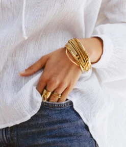 Bague Irina (Acier Doré) -Bijoux Fantaisie bague irina acier dore 1 portee