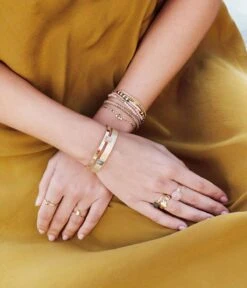 Bague Liane (Acier Doré) -Bijoux Fantaisie bague liane acier dore portee