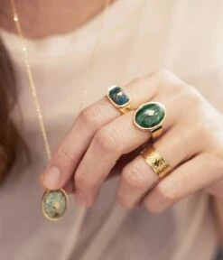 Bague Mykerinos (Acier) -Bijoux Fantaisie bague mykerinos acier dore portee 1 85a84c25 fbcf 4f56 8f3f 1a62fc6be70e