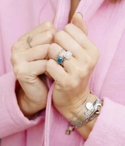 Bague Olive (Acier) -Bijoux Fantaisie bague olive aicer portee 1