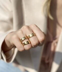 Bague Ritsia (Acier) -Bijoux Fantaisie bague ritsia acier dore portee c94236ae d622 4436 9e11 cbff73196ce2