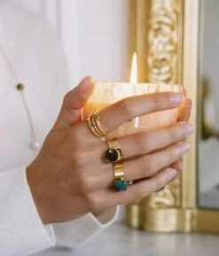 Bague Silo (Acier Doré) -Bijoux Fantaisie bague silo acier dore portee