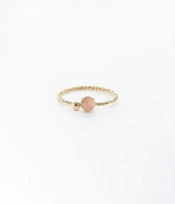 Bague Spoutnik (Acier Doré) -Bijoux Fantaisie bague spoutnik acier dore pierre de soleil