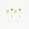 Boucles D'oreilles Bellucci (Acier Doré) 2 Boucles D'oreilles Bellucci (Acier Doré) -Bijoux Fantaisie boucles doreilles bellucci acier dore
