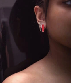 Boucles D'oreilles Chaindrops (Acier) -Bijoux Fantaisie boucles doreilles chaindrops acier dore corail portees 33642324 6613 45ca 9387 94d1ab4b8953