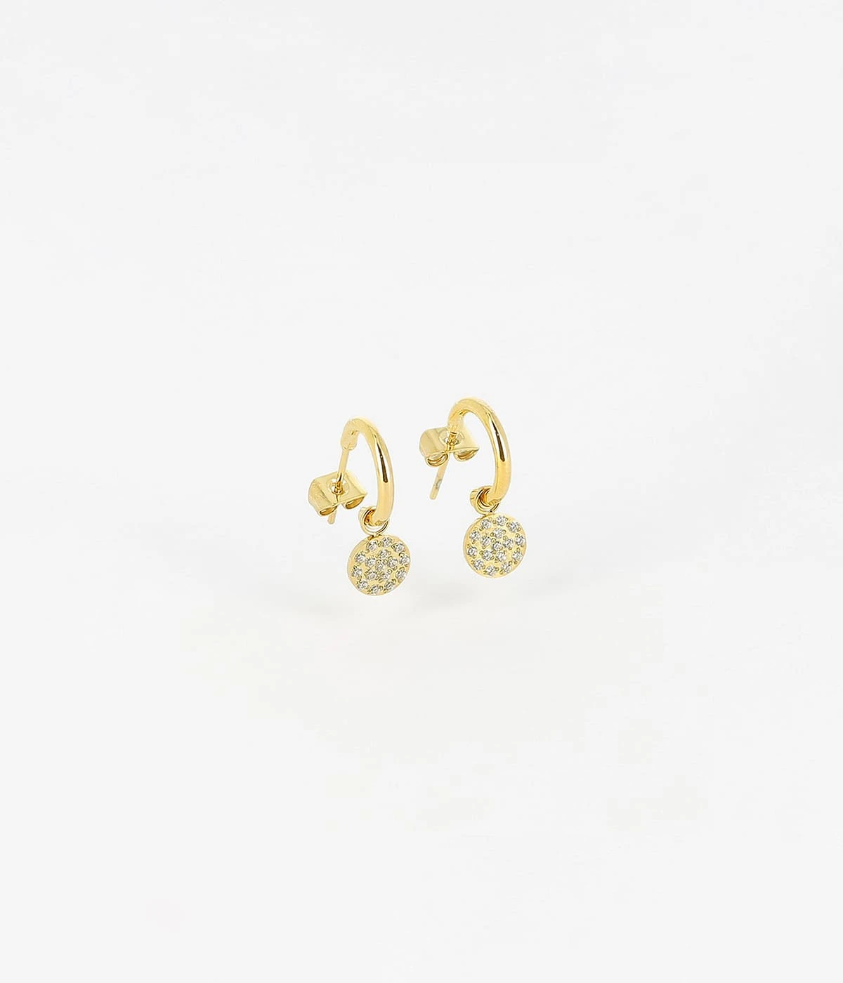 Boucles D'oreilles Créoles Choupette (Acier Doré) 3 Boucles D'oreilles Créoles Choupette (Acier Doré)