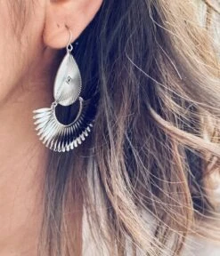 Bijoux Fantaisie -Bijoux Fantaisie boucles doreilles himbas acier portees