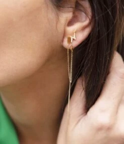 Bijoux Fantaisie -Bijoux Fantaisie boucles doreilles keten acier dore portees 02465ad7 5df1 4f2e 978c 862f61558a91