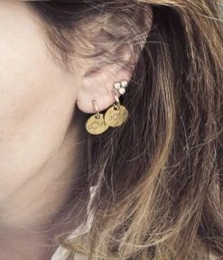 Boucles D'oreilles Love & Joy (Acier) -Bijoux Fantaisie boucles doreilles love joy acier dore 1 portees 08b63762 472f 4d60 b95d ad4d332efcd1