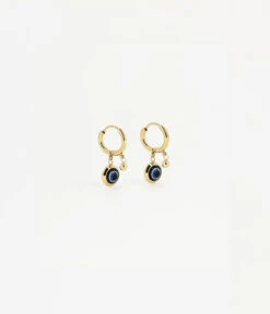 Boucles D'oreilles Nazareth (Acier Doré) -Bijoux Fantaisie boucles doreilles nazareth acier dore bleu