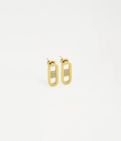 Boucles D'oreilles Puces Délia (Acier Doré)