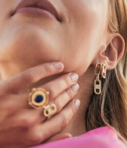 Boucles D'oreilles Puces Délia (Acier) -Bijoux Fantaisie boucles doreilles puces delia acier dore portees 79724253 e069 4e41 b138 94d897cc9a0c