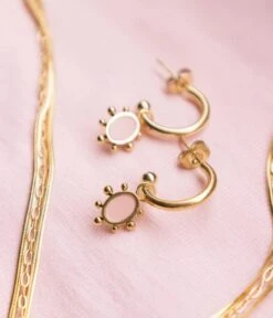 Boucles D'oreilles Riftan (Acier Doré) 9 Boucles D'oreilles Riftan (Acier Doré) -Bijoux Fantaisie boucles doreilles riftan acier dore rose nature morte