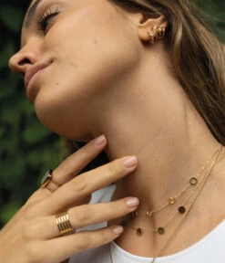 Boucles D'oreilles Tripletta (Acier Doré) -Bijoux Fantaisie bouclesdoreillestripletta