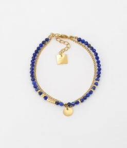 Bracelet Apache (Acier Doré) -Bijoux Fantaisie bracelet apache acier dore lapis lazuli
