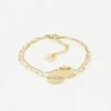 Bracelet Charm Luck (Acier Doré) -Bijoux Fantaisie bracelet charm luck acier dore