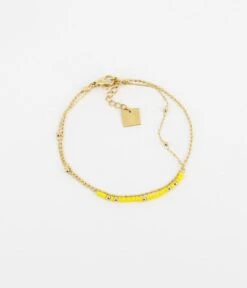Bracelet Alana (Acier Doré) -Bijoux Fantaisie bracelet cleo acier dore jaune
