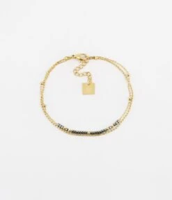 Bracelet Alana (Acier Doré) -Bijoux Fantaisie bracelet cleo acier dore marron