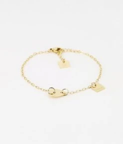 Bracelet Coeur (Acier Doré)