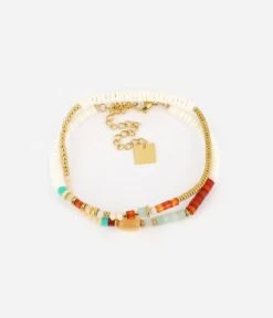 Bracelet Filipa (Acier Doré) -Bijoux Fantaisie bracelet filipa acier dore quartz rose