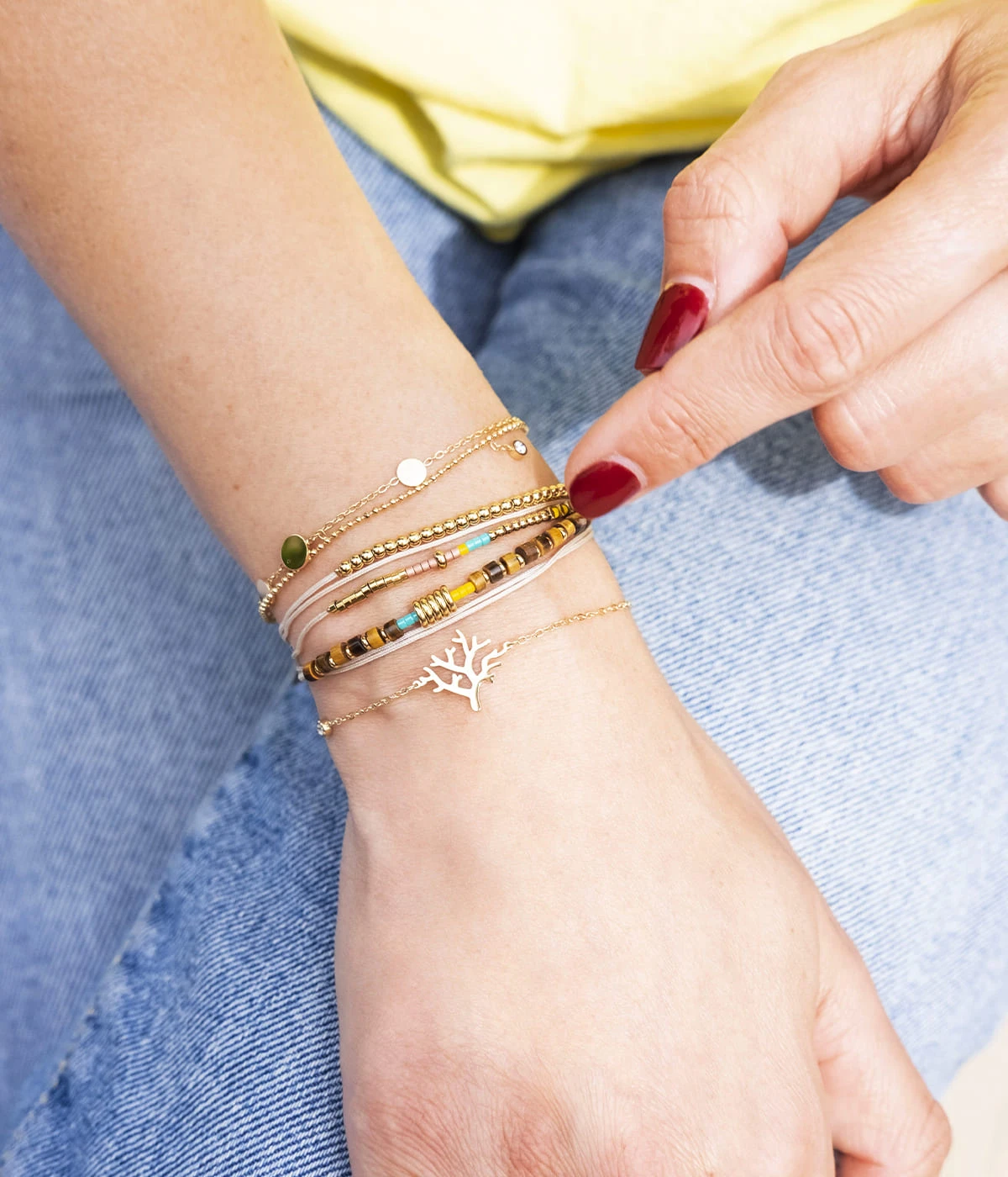 Bracelet Mélinda (Acier Doré) 4 Bracelet Mélinda (Acier Doré) – Image 2