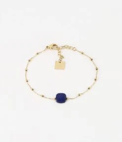 Bracelet Pablo (Acier Doré) -Bijoux Fantaisie bracelet pablo acier dore lapis lazuli
