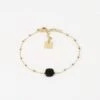 Bracelet Pablo (Acier Doré) -Bijoux Fantaisie bracelet pablo acier dore onyx noir