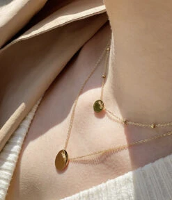 Collier Emile (Acier Doré) -Bijoux Fantaisie collier emile acier dore