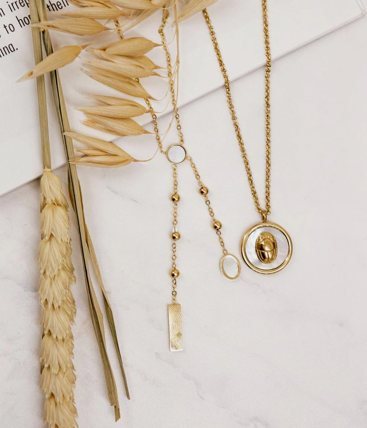 Collier Atoum (Acier Doré) 6 Collier Atoum (Acier Doré) – Image 4