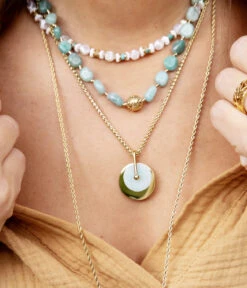 Collier Lime (Acier Doré) 9 Collier Lime (Acier Doré) -Bijoux Fantaisie collierlime collierprincessofwales